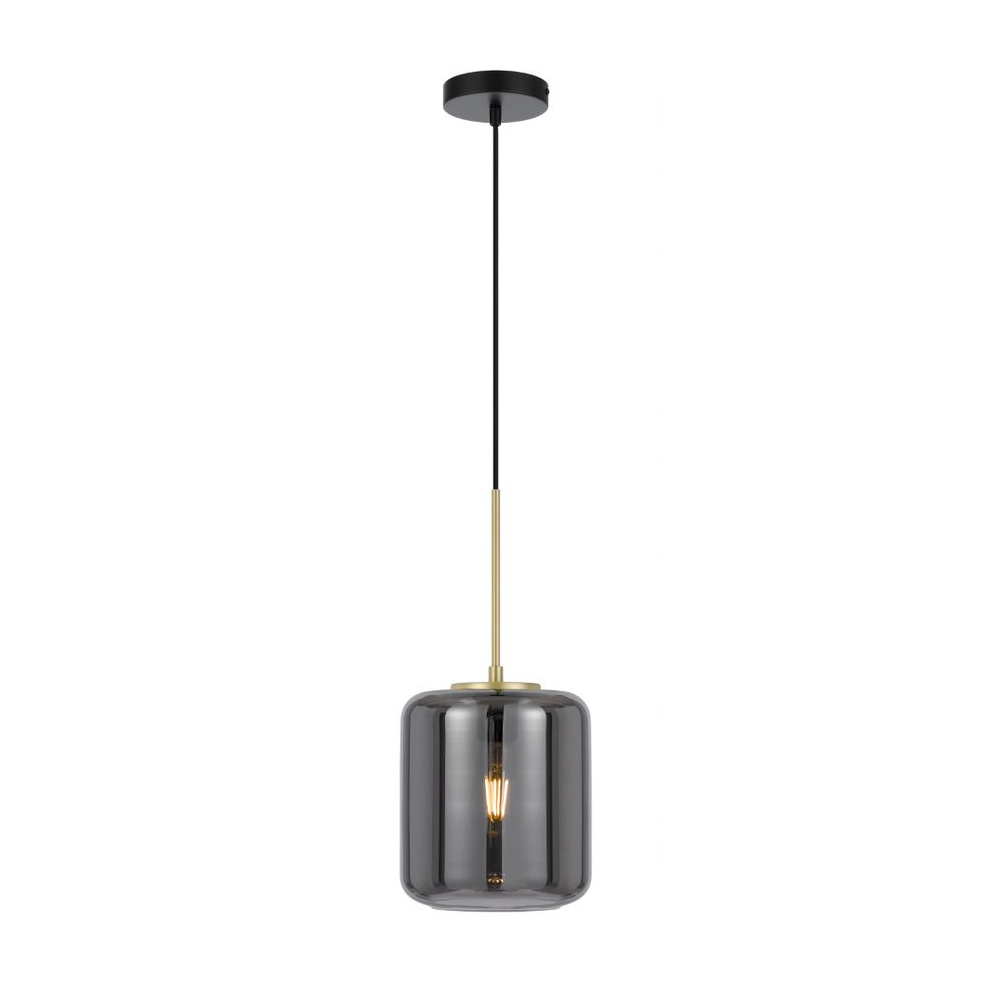 Korova Small Pendant Brass / Smoke - KOROVA PES-BRSSM