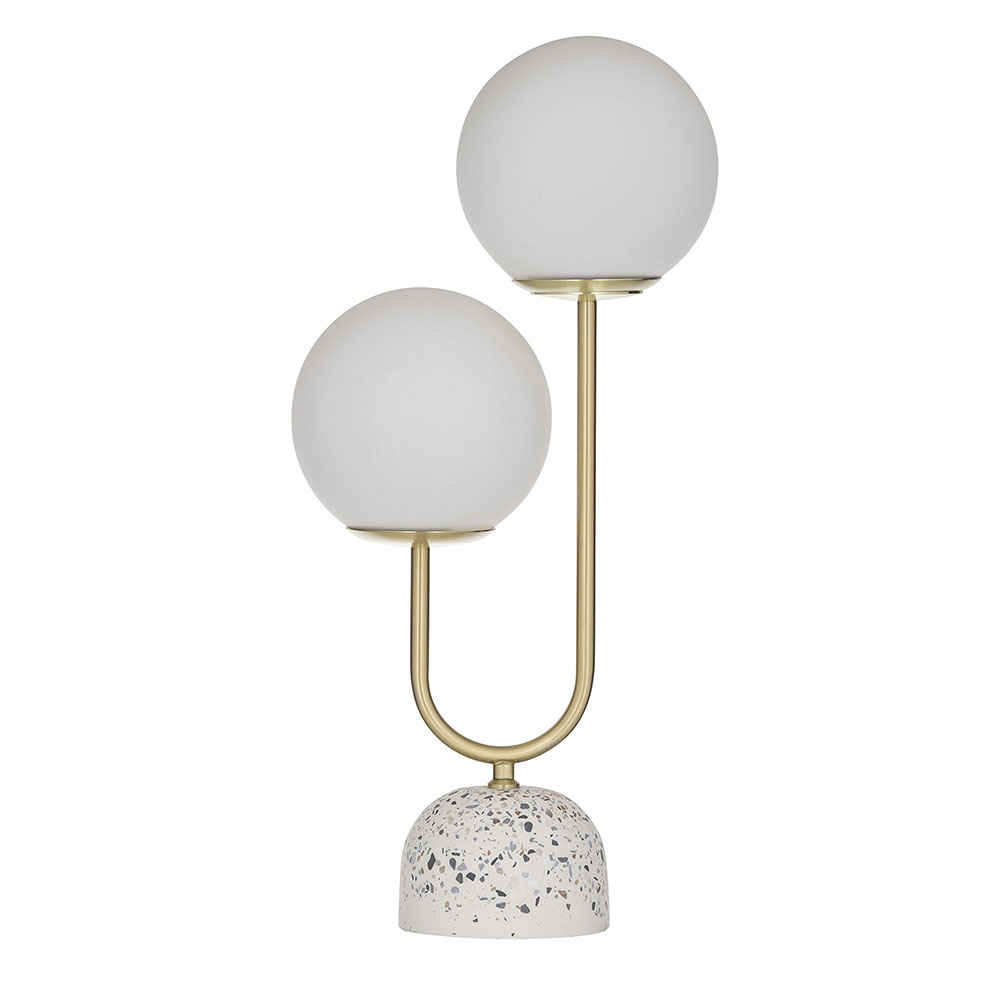 Tivoli Table Lamp White / Gold - LXLTAM159