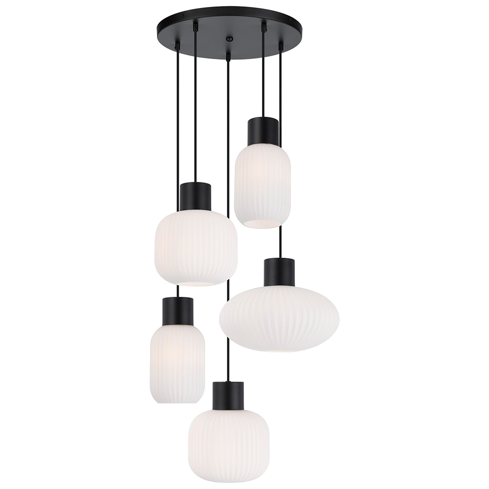 Nori 5 Light Pendant Black - NORI PE5-BKOM