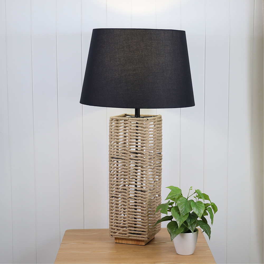 Halyard 1 Light Table Lamp Natural With Shade - OL97613 + OL91882