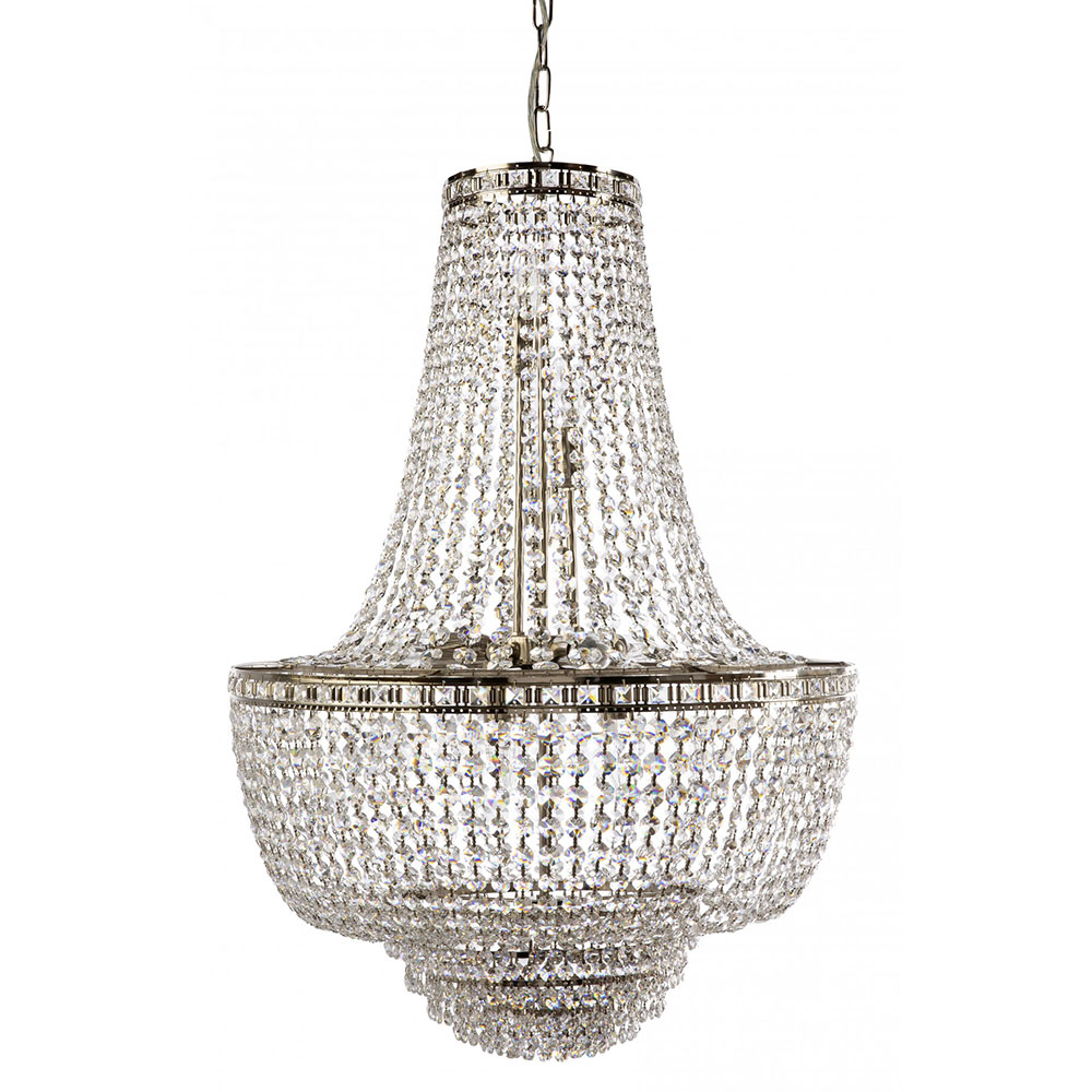 Setat 11 Light Crystal Pendant Extra Large Chrome - SETAT-70 CH