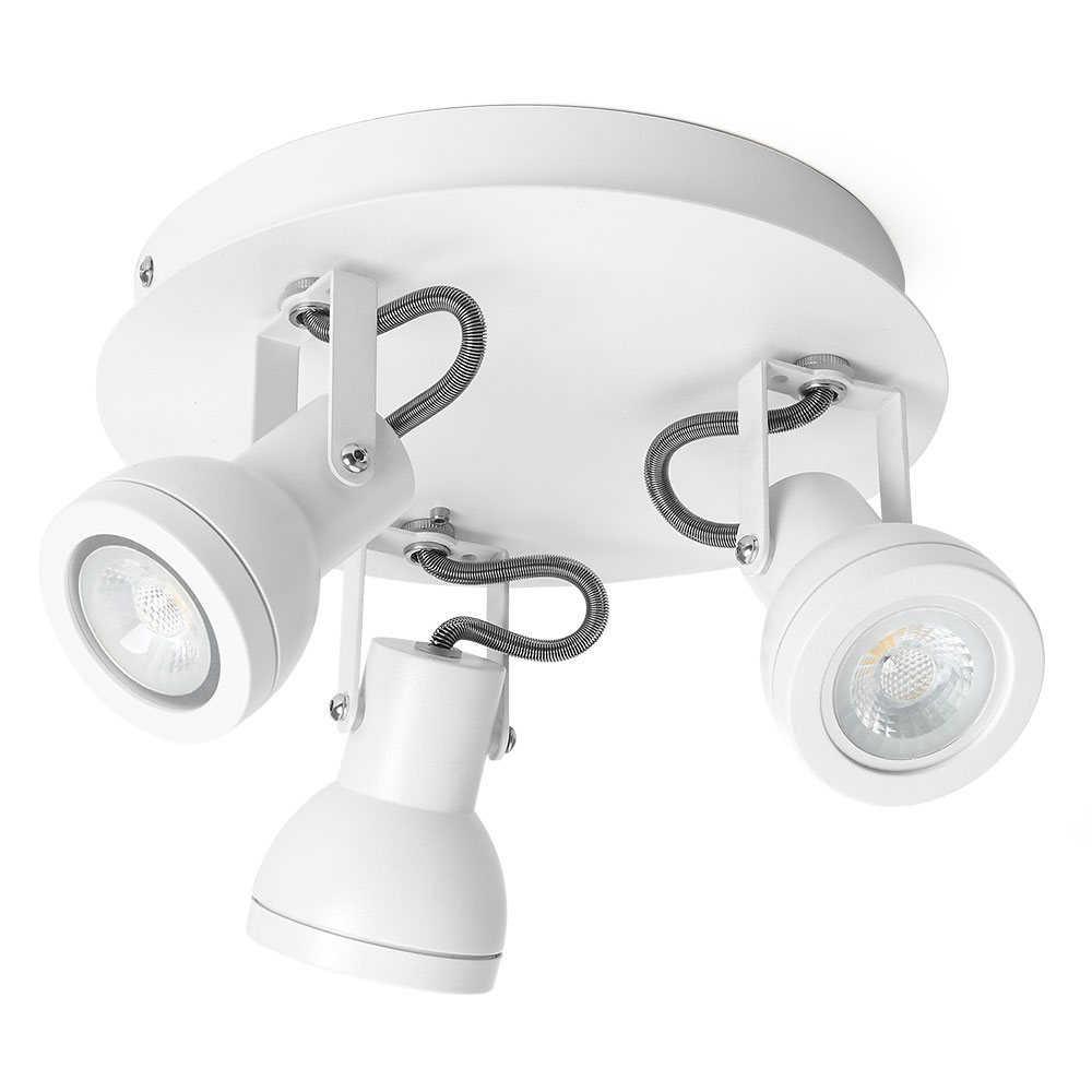 Reagan GU10 Triple Pan Spotlight White - SR-P3-WH