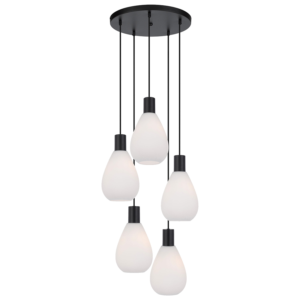 Tresor 5 Light Pendant Black - TRESOR PE5-BKOM