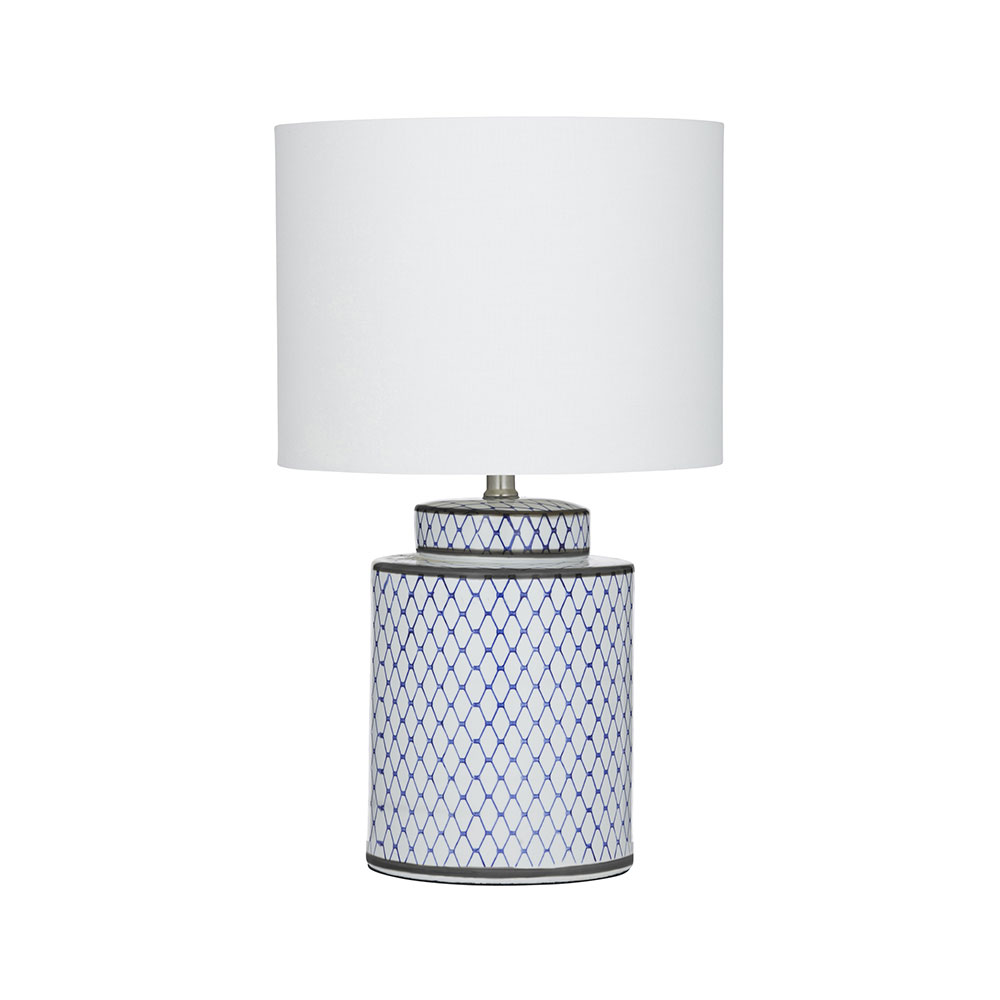 Sh Leila Table Lamp Blue / White- YITL 8099E