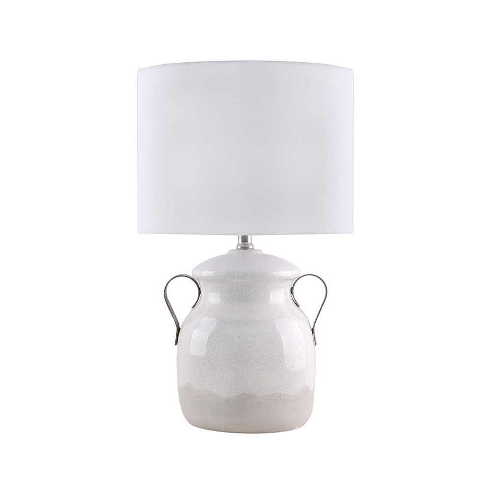 Finley Table Lamp White Crackle / Grey / White - YITLAM084