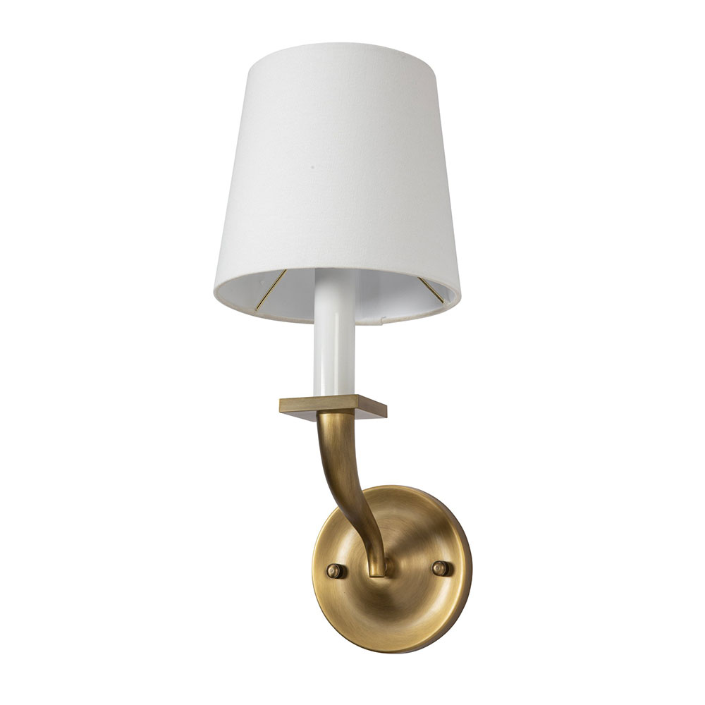 Gent 1 Light Wall Light Gold / White - GENT-A1