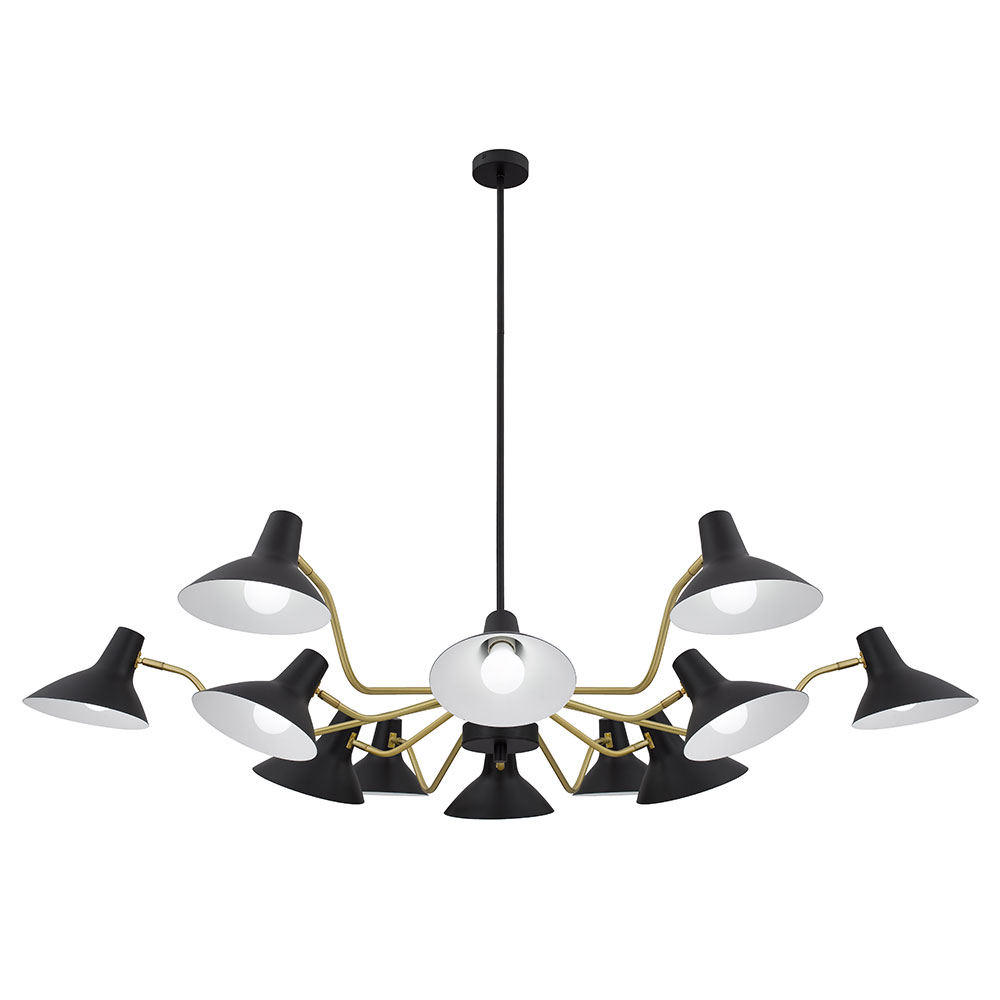 Farbon 12 Light Pendant Black - FARBON PE12-BK