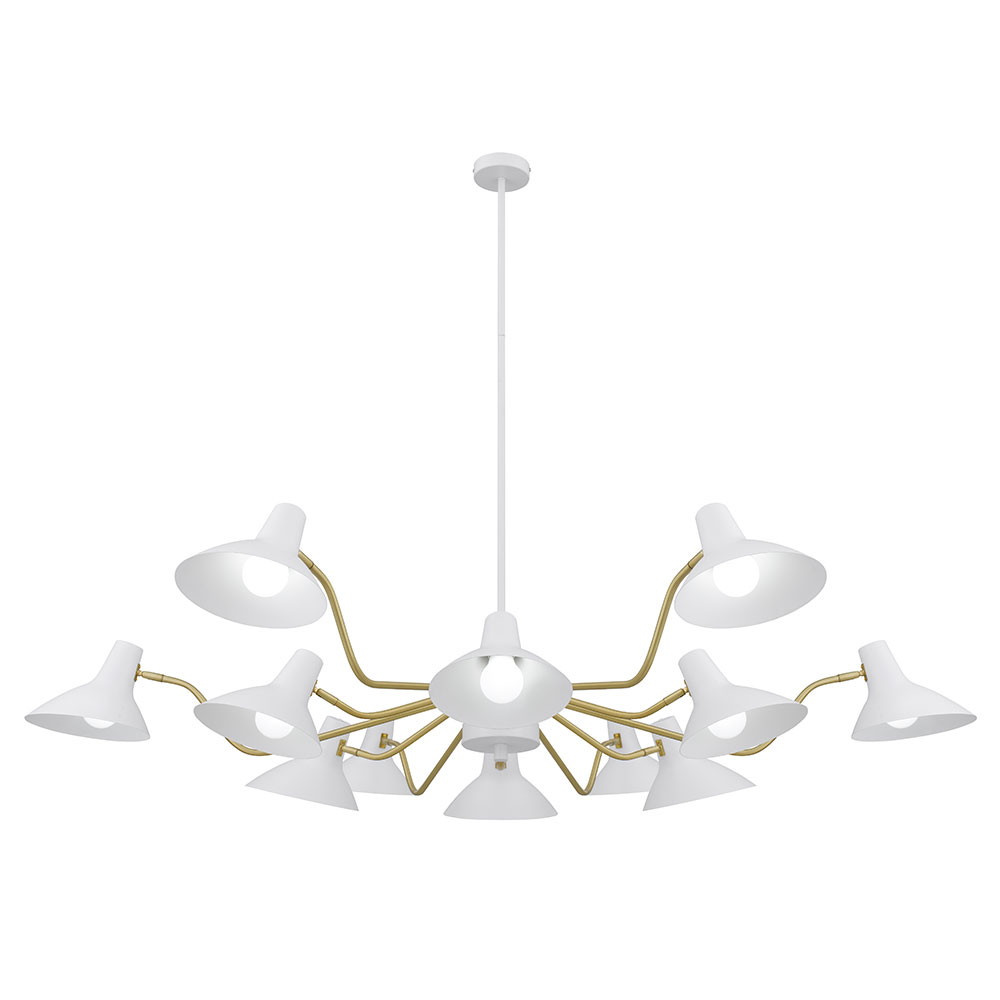 Farbon 12 Light Pendant White - FARBON PE12-WH