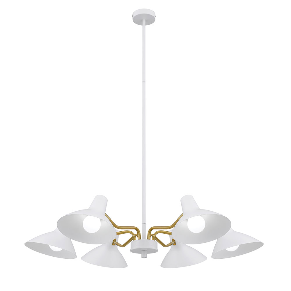 Farbon 6 Light Pendant White - FARBON PE6-WH