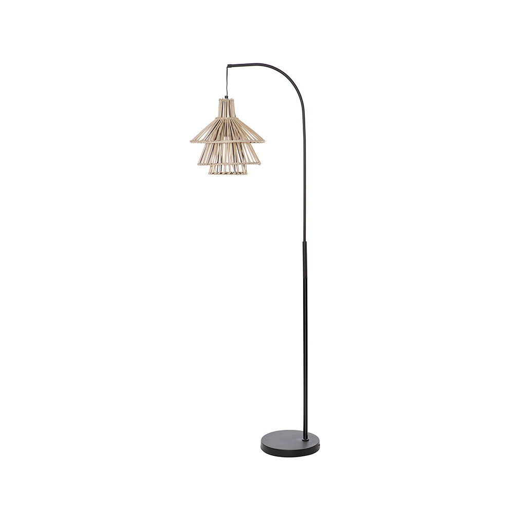 Odetta Floor Lamp Natural / Black - LXFLAM005