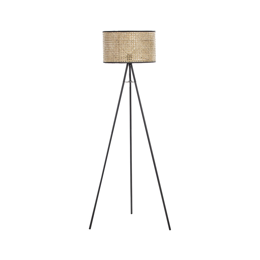 Ballari Floor Lamp Black / Natural - LXFLAM210