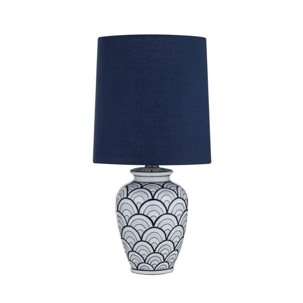 Eldon Table Lamp Blue / White - YITLSH823E