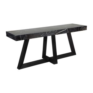 Ebony Marble Console Table Black - B31597