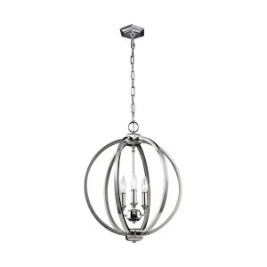 Corinne 3 Light Medium Pendant Polished Nickel - FE/CORINNE/3P/M