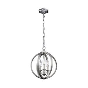 Corinne 3 Light Small Pendant Polished Nickel - FE/CORINNE/3P/S