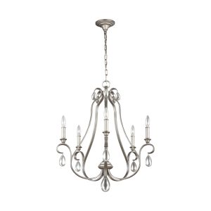 Dewitt 5 Light Chandelier Sunrise Silver - FE/DEWITT5