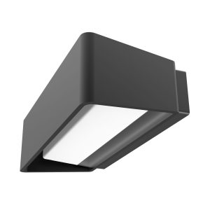 Rectangular 240V Two Way LED 13W Wall Light Dark Grey - Topa0001