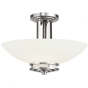 Hendrik 10.5W LED Semi Flush Bathroom Wall Light Polished Chrome / Warm White - KL/HENDRIK/SF