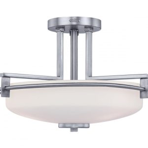 Taylor 10.5W LED Semi Flush Polished Chrome / Warm White - QZ/TAYLOR/SFBATH