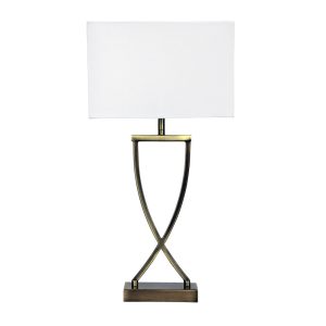 Chi Stylish Bedside Lamp Antique Brass - OL93801AB