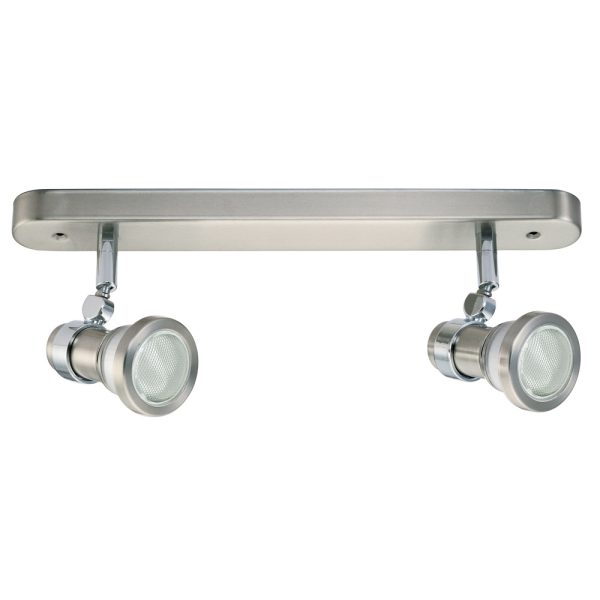 Twin 2 x 11W Bar Light Satin Chrome - BL2LSGU1011W