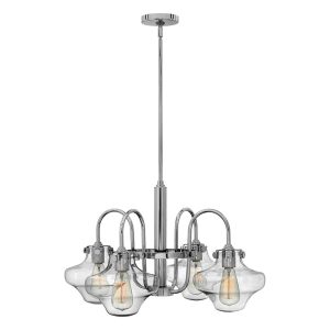 Congress Clear Glass Chandelier Chrome - HK/CONGRES4/B CM