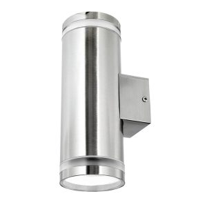 Leto Up/Down Wall Pillar Spot Light Stainless Steel - 18031/16