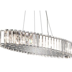 Crystal Skye 28W LED Island Chandelier Chrome / Warm White - KL/CRSTSKYE/ISLE