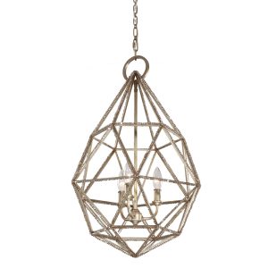 Marquise 3 Light Chandelier Burnished Silver