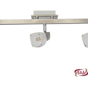 Quartz LED 3 Light Bar Spotlight Brushed Nickel - MLSQ3BB