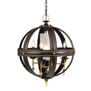 Regal 4 Light Chandelier Oil Rubbed Bronze / Gold - REGAL4