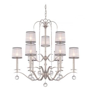 Whitney 9 Light Two Tier Chandelier Imperial Silver - QZ/WHITNEY9