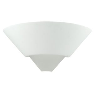 Belfiore Frosted Glass 240V E27 Raw Ceramic Wall Light - 11051