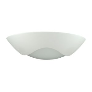 Belfiore Frosted Glass 240V E27 Raw Ceramic Wall Light - 11118