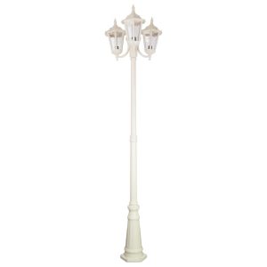 Chester Triple Head Curved Arm Tall Post Light Beige - 15056