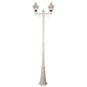 Paris Twin Head Tall Post Light Beige - 15164