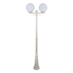 Siena Twin 30cm Spheres Tall Post Light Beige - 15620