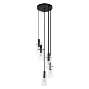 Montefino 5 Light Pendant Black - 97368