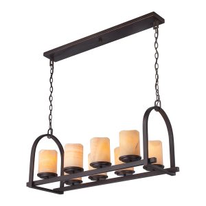 Aldora 8 Light Island Light Palladian Bronze - QZ/ALDORA8/ISLE