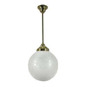 Single Rod Pendant Brass With 10" Sheffield Glass - 3000245