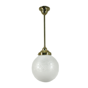 Single Rod Pendant Brass With 8" Sheffield Glass - 3000258