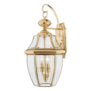 Newbury Large Wall Lantern Polished Brass - QZ/NEWBURY2/L