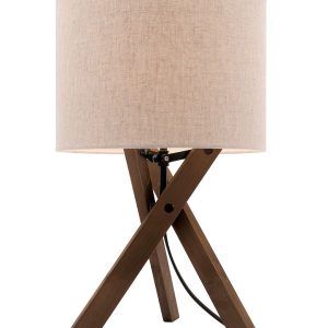 Oak Table Lamp Timber Tripod - A34711