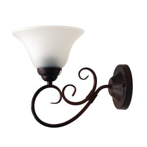 Gaston 1 Light Wall Light Frosted Glass/Bronze - OL65701BZ