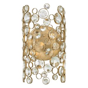 Anya 2 Light Wall Light Silver Leaf - HK/ANYA2