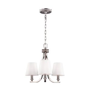 Pave 3 Light Chandelier Polished Nickel - FE/PAVE3