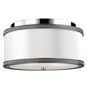 Pave 2 Light Flush Mount Polished Nickel - FE/PAVE/F/S