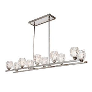 Rubin 35W LED 10 Light Island Chandelier Polished Nickel / Warm White - FE/RUBIN/ISLE