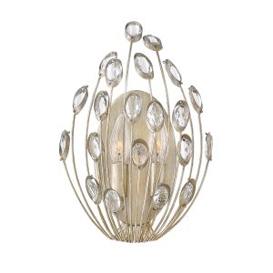 Tulah 2 Light Wall Light Silver Leaf - HK/TULAH2