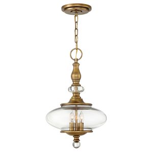 Wexley 3 Light Pendant Heritage Brass - HK/WEXLEY/3P HB